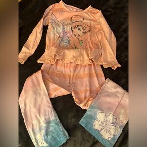 Disney Tinkerbell Never Grow Up pajamas 2 piece set- 7/8